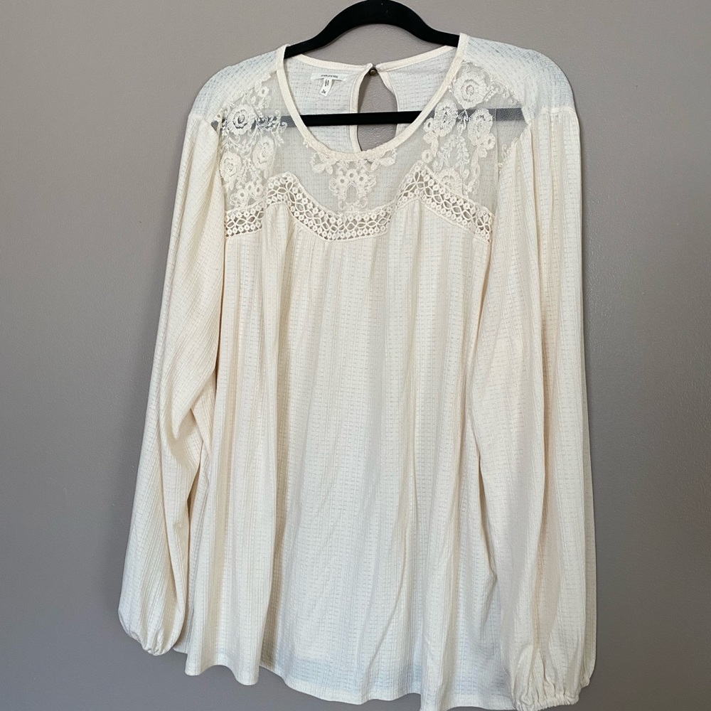 Maurices Plus Size Cream Top